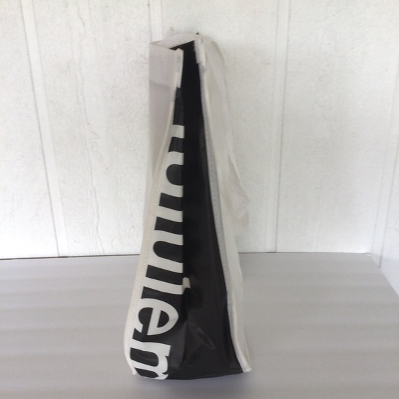 LULULEMON LARGE REUSABLE BLACK AND WHITE TOTE BAG - Picture 4 of 6